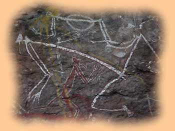 Art rupestre aborigène dans le Territoire du Nord